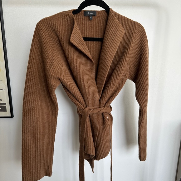 Theory wool/cashmere wrap sweater - Picture 1 of 7